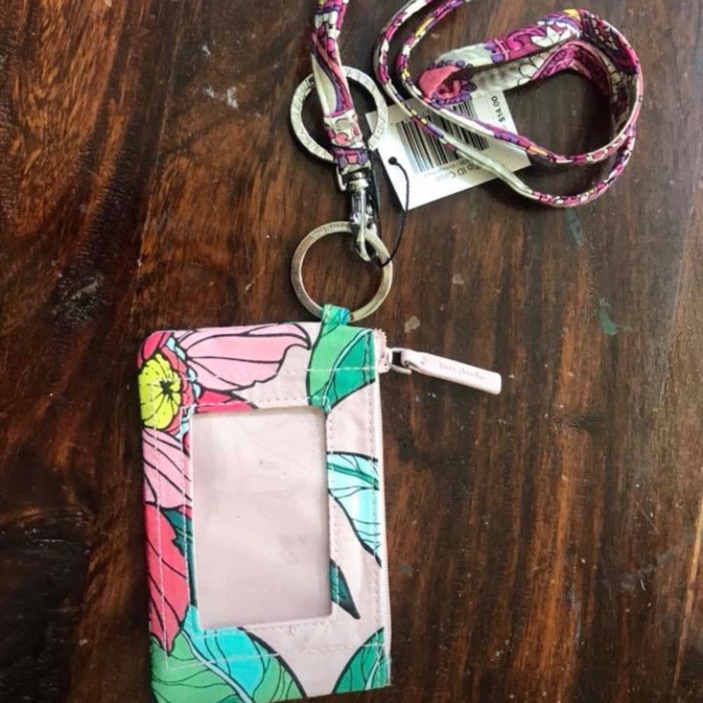 Vera Bradley ID Badge holder coin purse w/lanyard